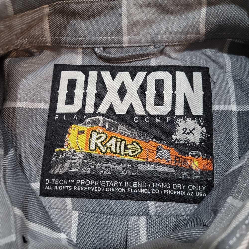 Dixxon Flannel Women's 2XL The Rails Grey Buffalo Plaid Snap Long Sleeve - Picture 11 of 12